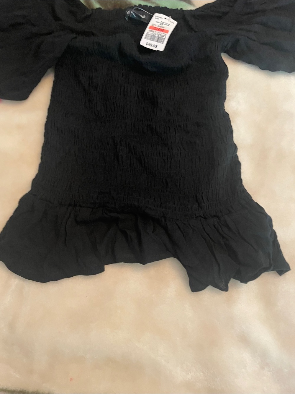 Le Chateau Black Off Shoulder Top Size SP - Picture 6 of 13